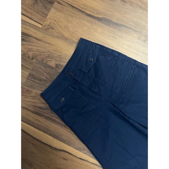 J. Crew Women 2 Officer Navy Patch-Pocket Stretch Twill Wide-Leg Pant - Picture 5 of 8